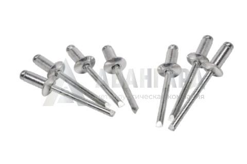 Заклепка Вытяжная DIN 7337 увеличенный борт 4,8x16 (d=14) А2 RAL7048